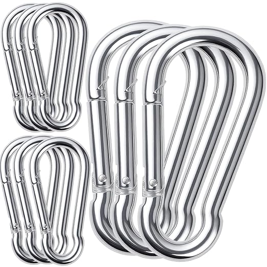 10Pack 5.5 Inch Spring Snap Hooks, Heavy Duty Carabiner Clips by REDOVANT
