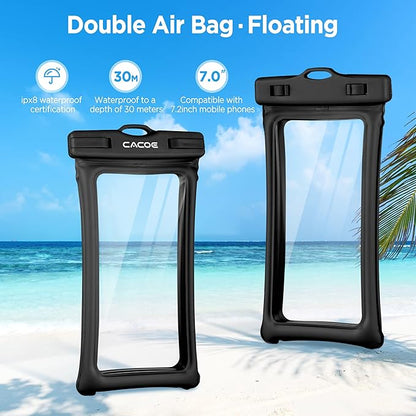 CACOE Floating Universal Waterproof Phone case 2 Pack-Up to 7.0", Phone Pouch - Image 3