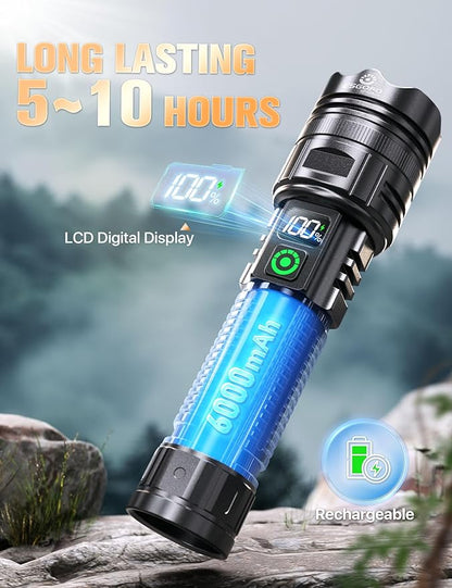 Esgofo Rechargeable Flashlights High Lumens 100000 2 Modes High/Low, Super - Image 4