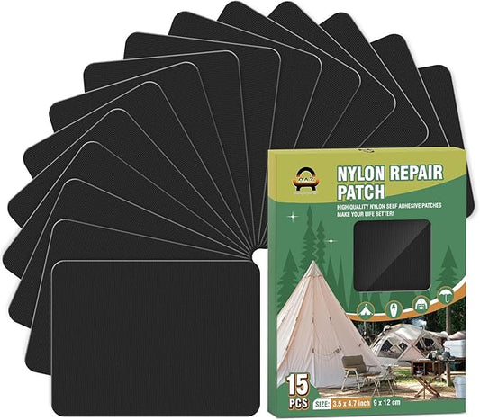 OAZ 15 Pieces 3.5 x 4.7 inch Nylon Repair Patches Nylon Fabric Patch by OAZ