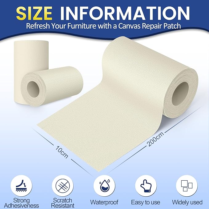 Self-Adhesive Canvas Repair Tape, Fabric Patch Repairs Kit - Image 2