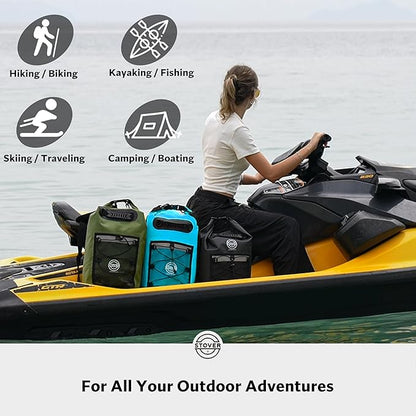 STOVER 5/10/25/30/40/55L Waterproof Dry Bag- Roll-Top Backpack w/Phone Case- - Image 6