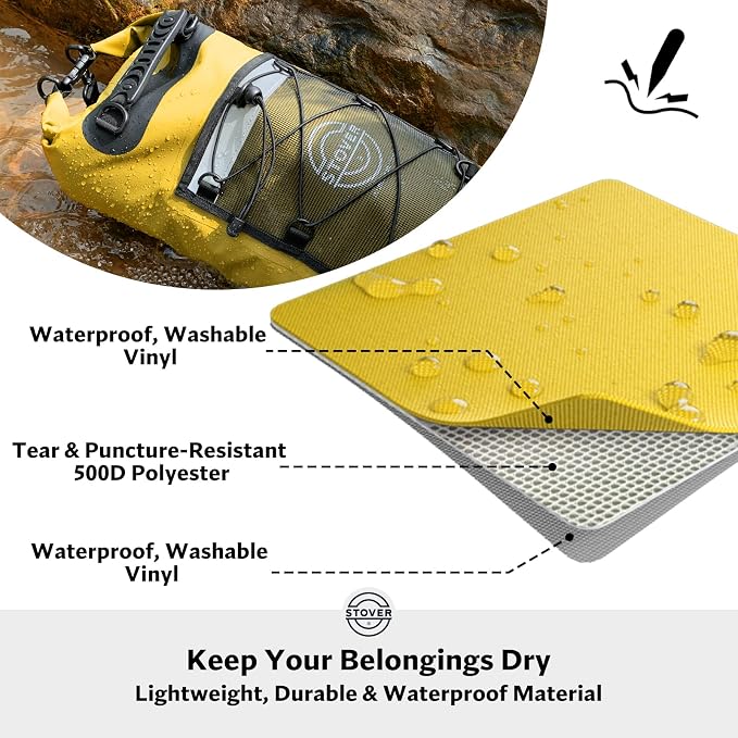 STOVER 5/10/25/30/40/55L Waterproof Dry Bag- Roll-Top Backpack w/Phone Case- - Image 2