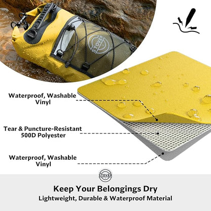 STOVER 5/10/25/30/40/55L Waterproof Dry Bag- Roll-Top Backpack w/Phone Case- - Image 2
