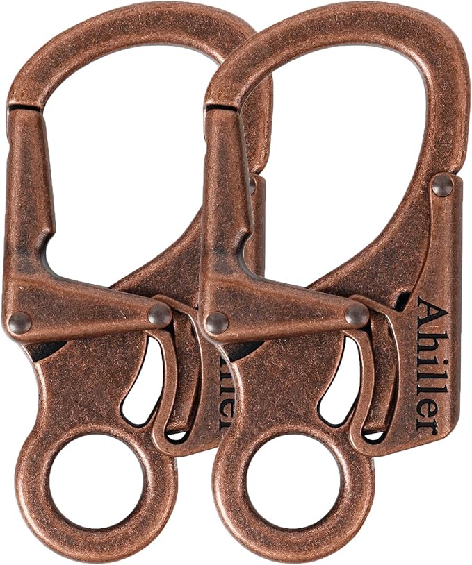 Ahiller Carabiner Clip, Double Anti-Misopening Locking Design, Key Ring Clip by Ahiller