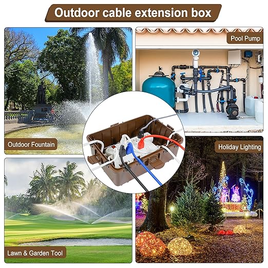 Waterproof Electrical Box, Large Outdoor Extension Cord Covers Waterproof - Image 7