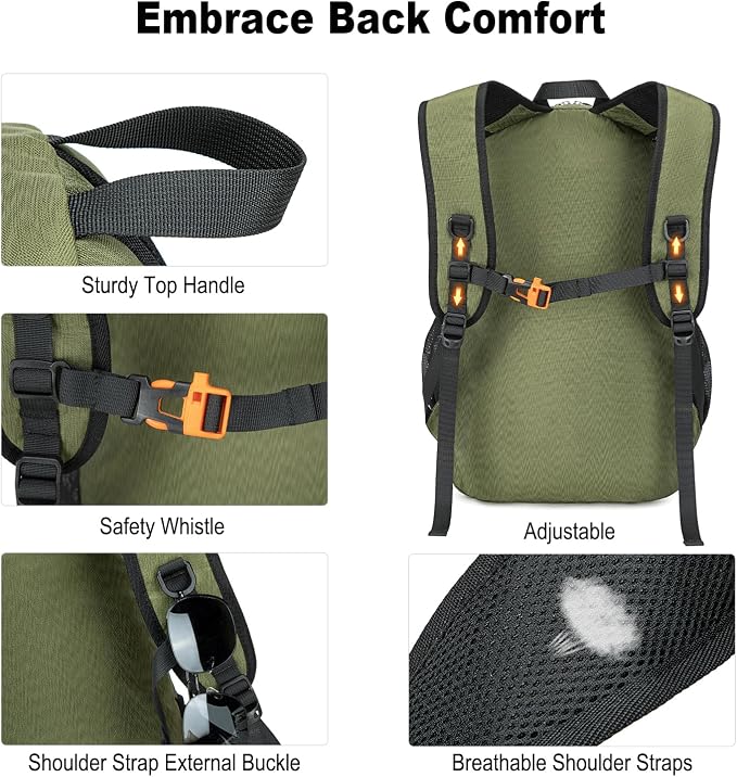 Nerlion Lightweight Foldable 35L Hiking Backpack Travel Backpack - Image 5