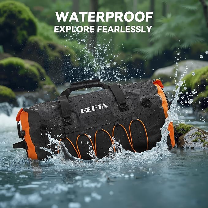 HEETA Waterproof Duffel Bag Motorcycle Dry Bag Backpack, 60L/80L Extra Large - Image 3