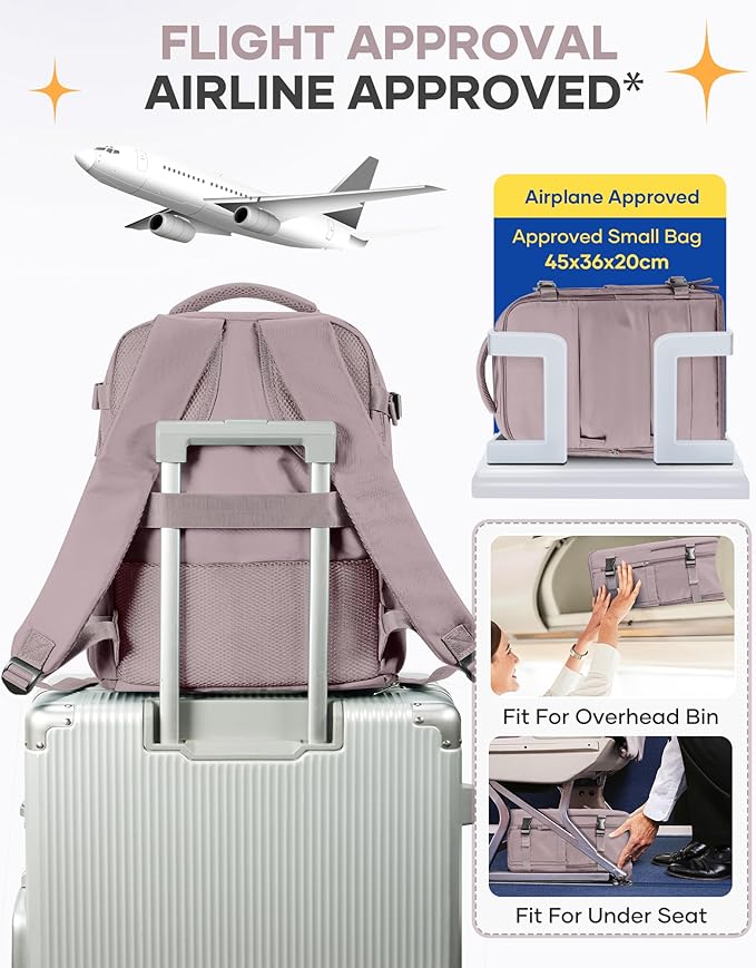 Travel Backpack Carry On Flight Aapproved Personal Item Travel Bag Mochila De - Image 7