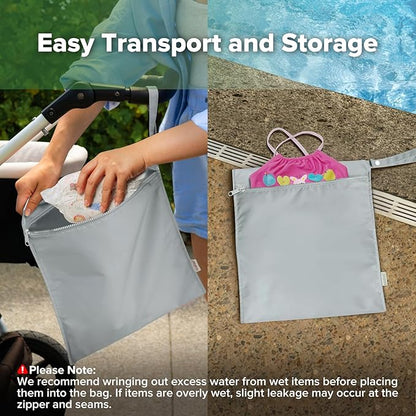 haakaa Waterproof Wet Bags for Baby Wet Dry Bags for Cloth Diaper, Swimsuit & - Image 3