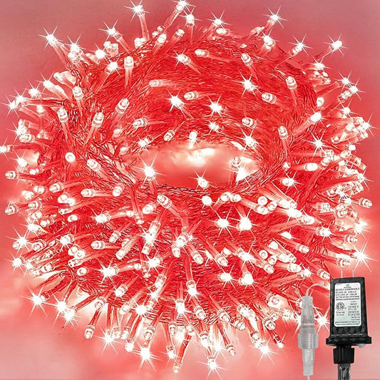 KAQ Connectable 240LED Red String Lights Outdoor/Indoor, Extendable Plug in by KAQ