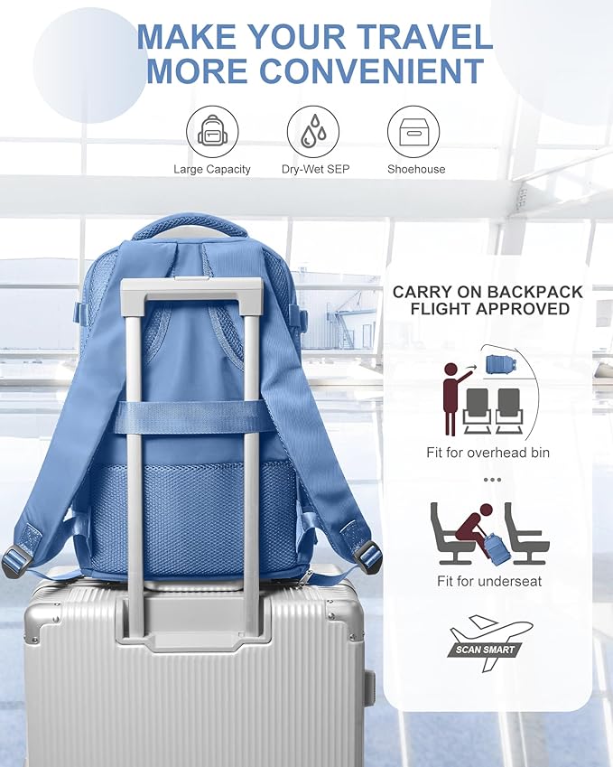 coowoz Travel Backpack for Women Man Carry On Backpack Mochila de Viaje - Image 5