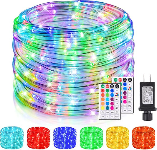 Nazuwke 99Ft LED Rope Lights Outdoor, 18 Colors Changing Fairy String Light by Nazuwke