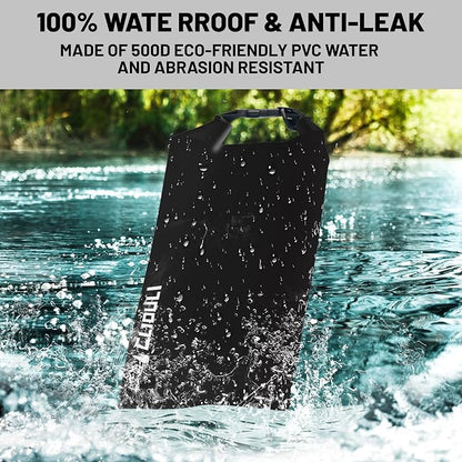 Waterproof Dry Bag, Roll Top Black Small Waterproof Backpack - Image 2