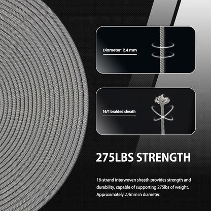 Abma Cord 2.4mm Paracord 275 100ft Nylon Rope 4 Strands Tactical Parachute Cord - Image 4