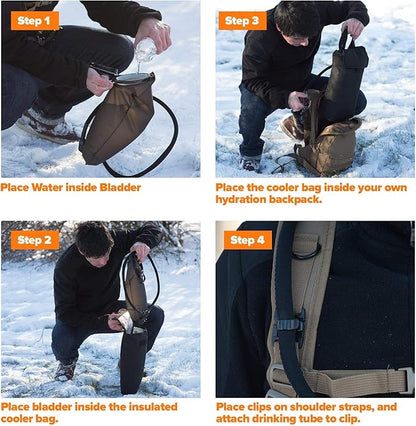 Insulated Cooler Bag & Free Clips to Hold Drinking Tube | Fits 2L & 3L - Image 4