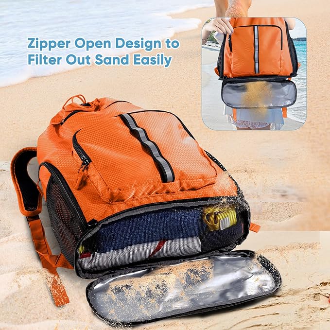 Large Beach Backpack Waterproof Sandproof - Image 3