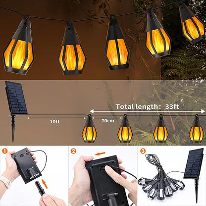 Solar String Lights for Outside, 33Ft Solar Patio Light - Image 3