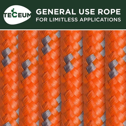 TECEUM Rope – 90 Feet x 1/4 Inch – Purple – Strong All-Purpose Utility Rope – - Image 9