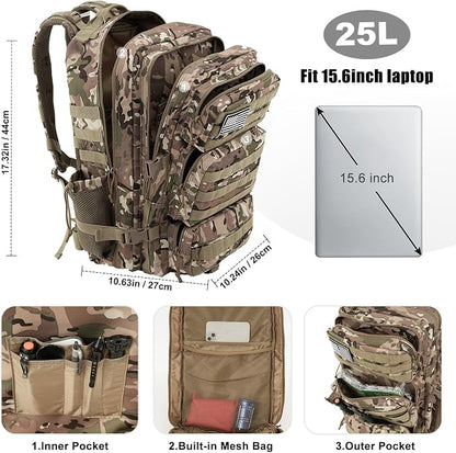 Military Tactical Backpack 25L Day Backpack - Image 5