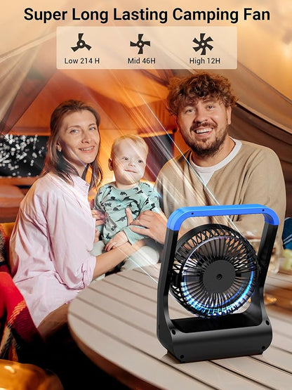 Gazeled Battery Operated Fan, Camping Fan Battery Powered, Super Long Lasting - Image 3