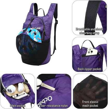 Ultra Lightweight Foldable Backpack, Water Resistant Small Packable Hiking - Image 3