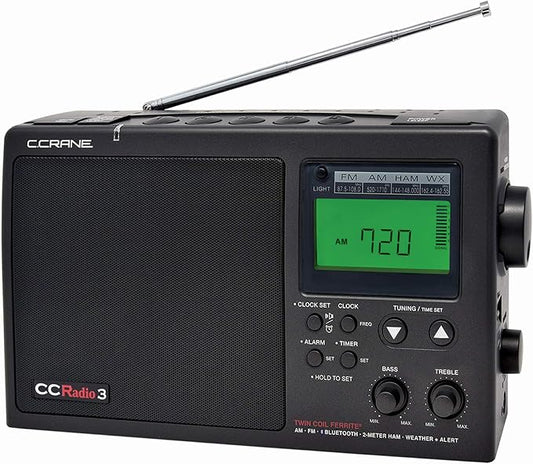 C. Crane CCRadio 3 Long Range Reception AM, NOAA Weather Plus Alert and 2-Meter by C.Crane