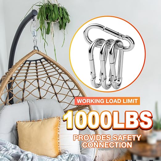 10Pack 5.5 Inch Spring Snap Hooks, Heavy Duty Carabiner Clips - Image 5