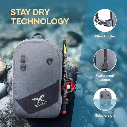 Xelfly Waterproof Fishing Sling Backpack Bag - Image 2
