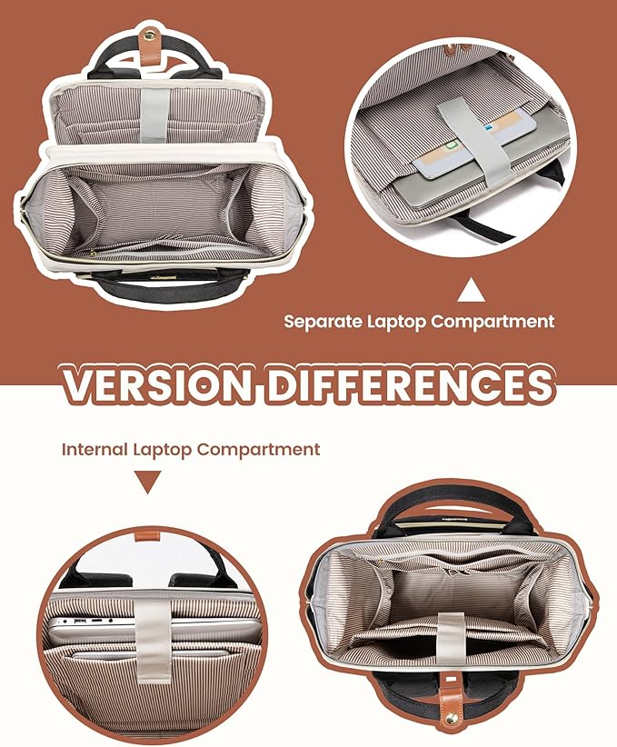 LOVEVOOK Laptop Backpack for Women, 15.6'' Waterproof Nurse Bag Teacher Work - Image 5
