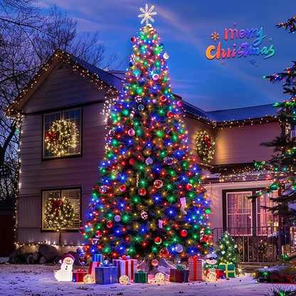 JMEXSUSS 600 LED Solar Christmas Lights Outdoor, 206.7 ft Multi Colored - Image 2