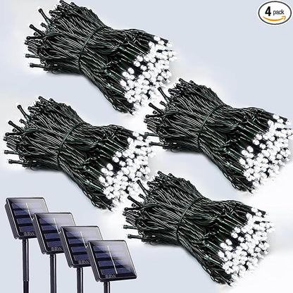 4 Pack 400 LED Solar String Lights by EEW