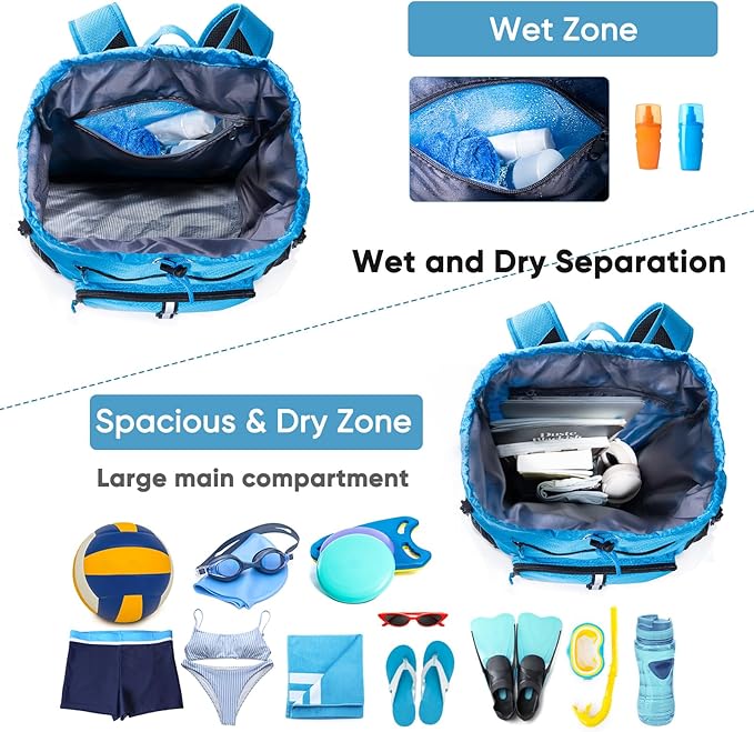 Large Beach Backpack Waterproof Sandproof - Image 2