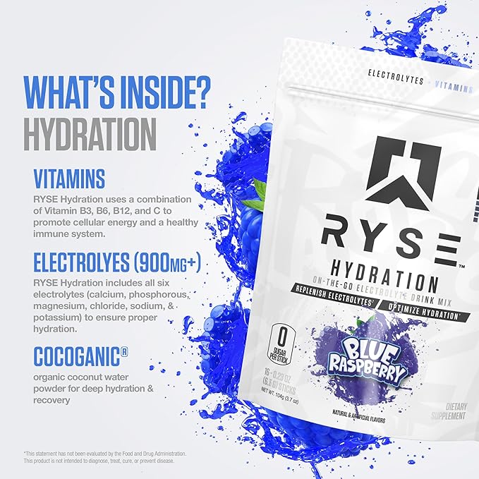 RYSE Hydration Electrolyte Powder Drink Mix Packets - Image 4