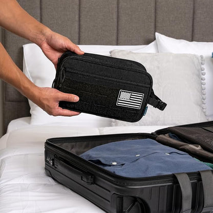 PAVILIA Tactical Toiletry Bag for Men, Travel Hygiene Bag, Military Gear Dopp - Image 8