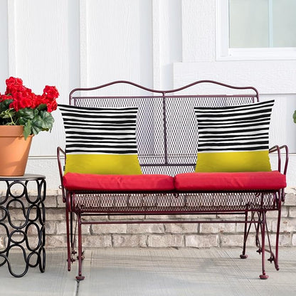 Swono Abstract Black Yellow Home Decorative Throw Pillows Covers 18"X18" Set of - Image 4