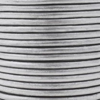 Mandala Crafts Round Genuine Silver Leather Cord - Image 3