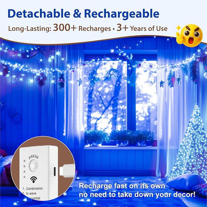 HXWEIYE Rechargeable Fairy Lights - Image 4