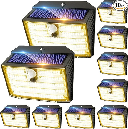 CLAONER Solar Lights Outdoor, Wireless Motion Sensor Lights, IP65 Waterproof by Claoner