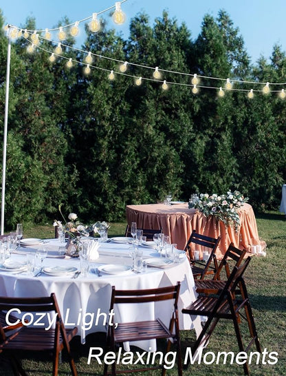SUNSGNE G40 Globe White String Lights Outdoor - 100FT White Patio Lights - Image 9