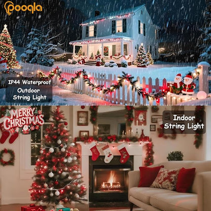 Christmas String Lights, 66 ft 200 LED Christmas Lights Plug in, Indoor Outdoor - Image 3