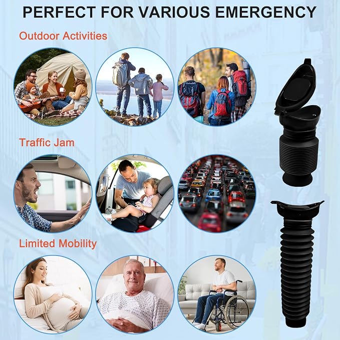 Pee Bottles for Men, Portable Urinal for Men, Collapsible Urine Bottle 750ML - Image 6