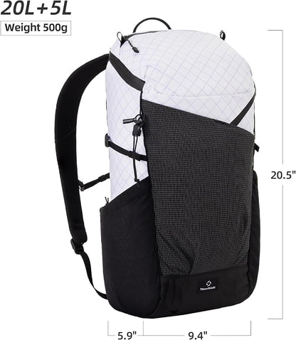 Thous Winds Ultralight Backpack, 20+5L Waterproof Hiking Daypack, EPX200 Fabric - Image 7