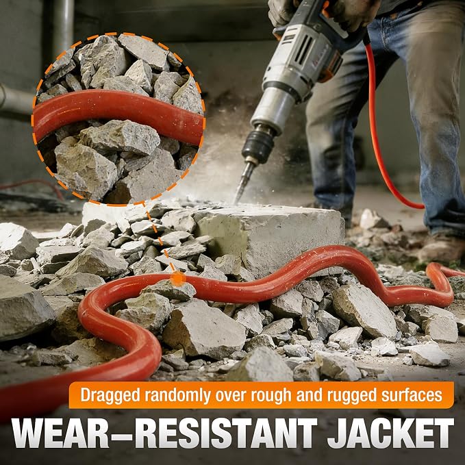 15 FT Outdoor Extension Cord Waterproof, 16/3 Gauge Heavy Duty 3 Prong Power - Image 5