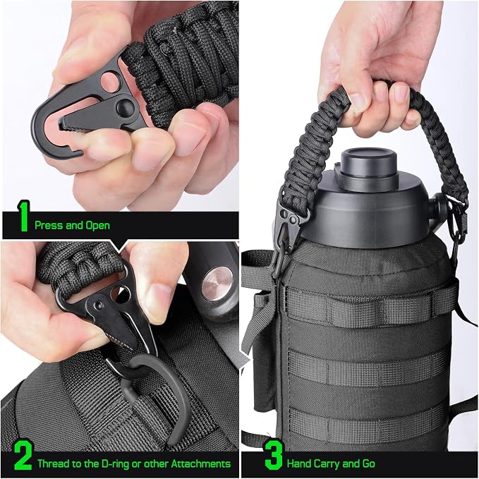 Tactical Paracord Handle，9-core Weaving Paracord Strap - Image 6