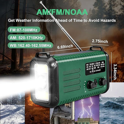Hand Crank Emergency Radio, NOAA Weather Radio - Image 5