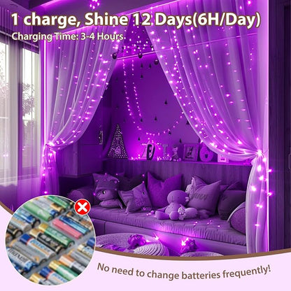 HXWEIYE Rechargeable Fairy Lights - Image 3