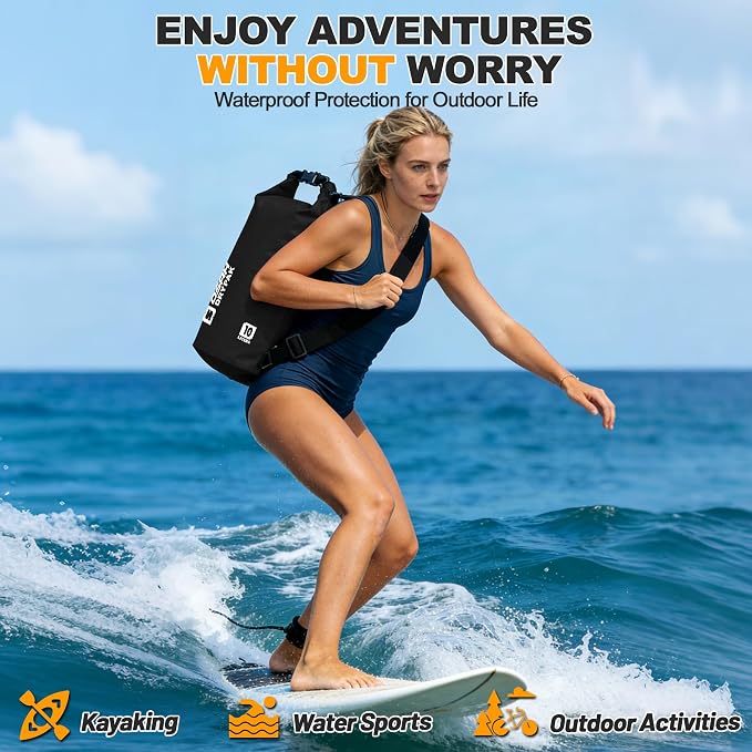 Waterproof Dry Bag, 5L/10L/20L/30L/40L Roll Top Lightweight Storage Backpack - Image 6