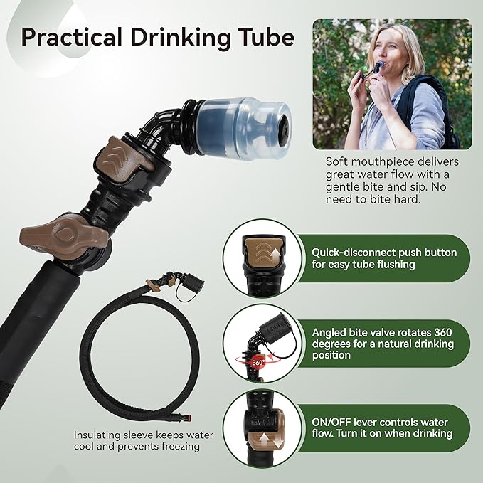 MARCHWAY 2L/2.5L/3L TPU Hydration Bladder, Ultra Durable Water Reservoir Bag - Image 4