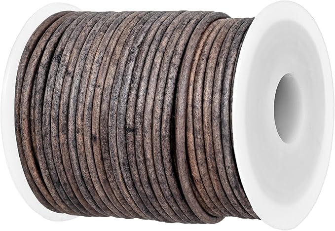 GENIQUE Real/Genuine Round Leather String Cord by GENIQUE